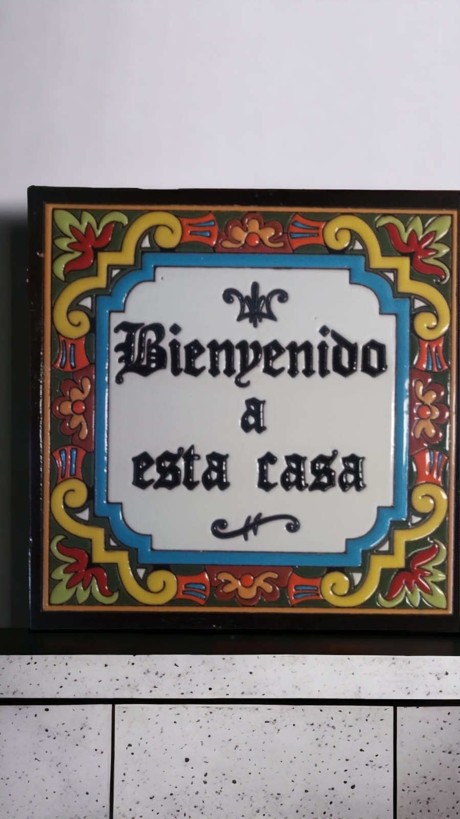 12"x12" Tile Talavera style, hand made.