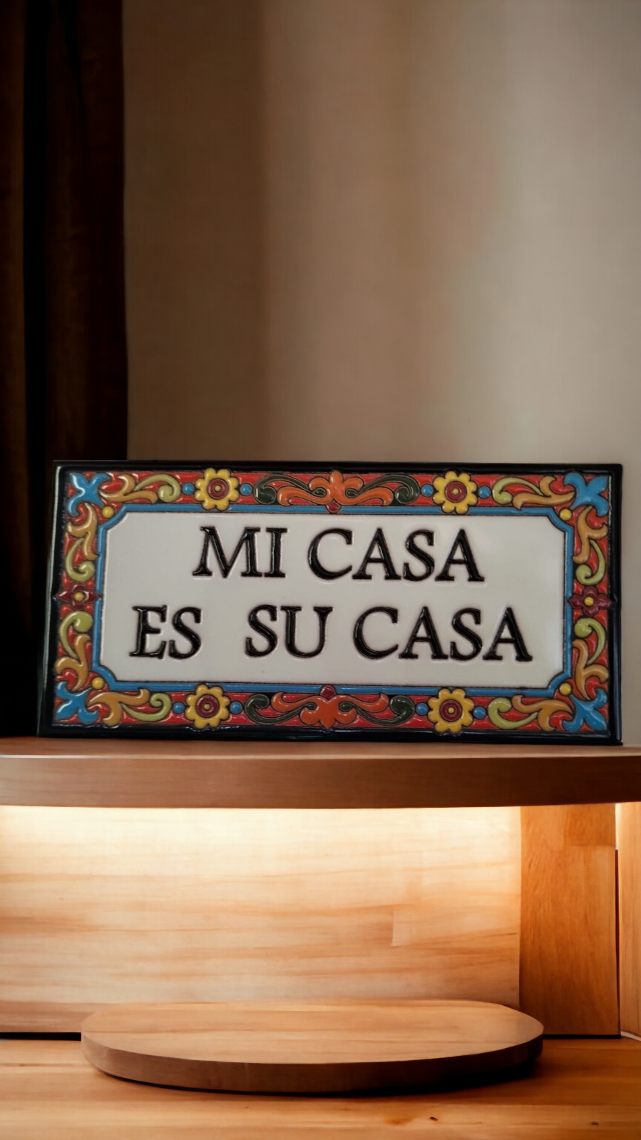 12"x6" Tile talavera style, hand made